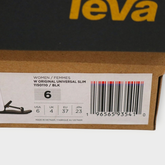 NWB Teva Original Universal Slim Womens Walking Sandals in Black Size 6 - Picture 4 of 5